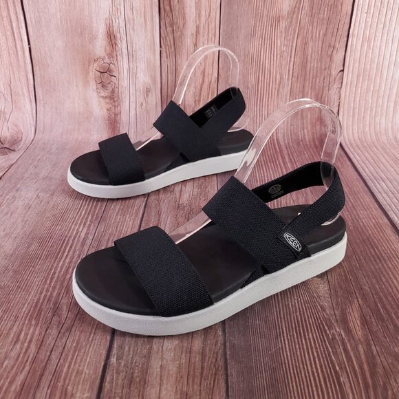 Keen Womens Size 9 Elle Backstrap Sandals lack Casual Comfort Slingback 1022620 - Picture 1 of 14